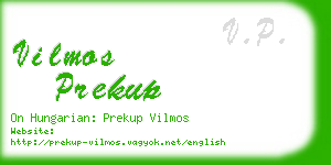 vilmos prekup business card